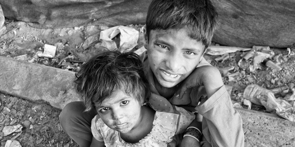 children, slums, poverty