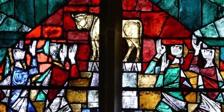 church window, church, faith, stained glass, stained glass window, christian, christianity, art, cunt, bible, calf, golden calf, israel, götze, bull, golden calf, golden calf, golden calf, golden calf, golden calf