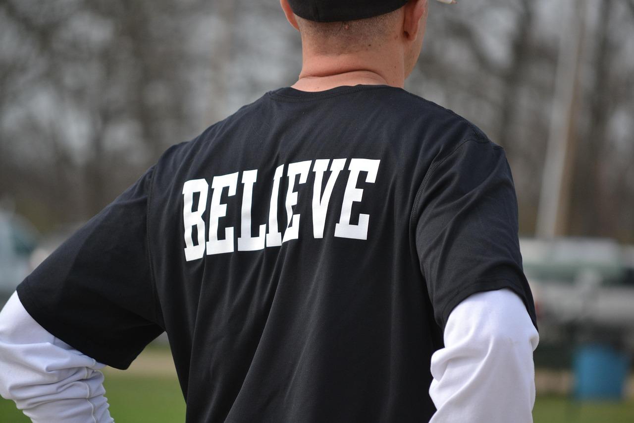 believe, back, man, male, wearing, inspiration, team, sports, clothing, shirt, t-shirt, tshirt, word, clothes, gray team, gray clothes, gray sports, gray inspiration, believe, believe, believe, believe, believe, tshirt, tshirt