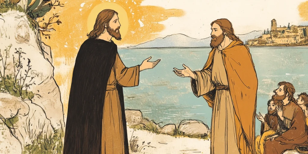 20250320 a renaissance style painting of jesus standing by u0 (2)