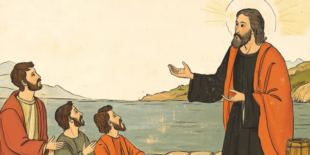 20250320 a renaissance style painting of jesus standing by u3