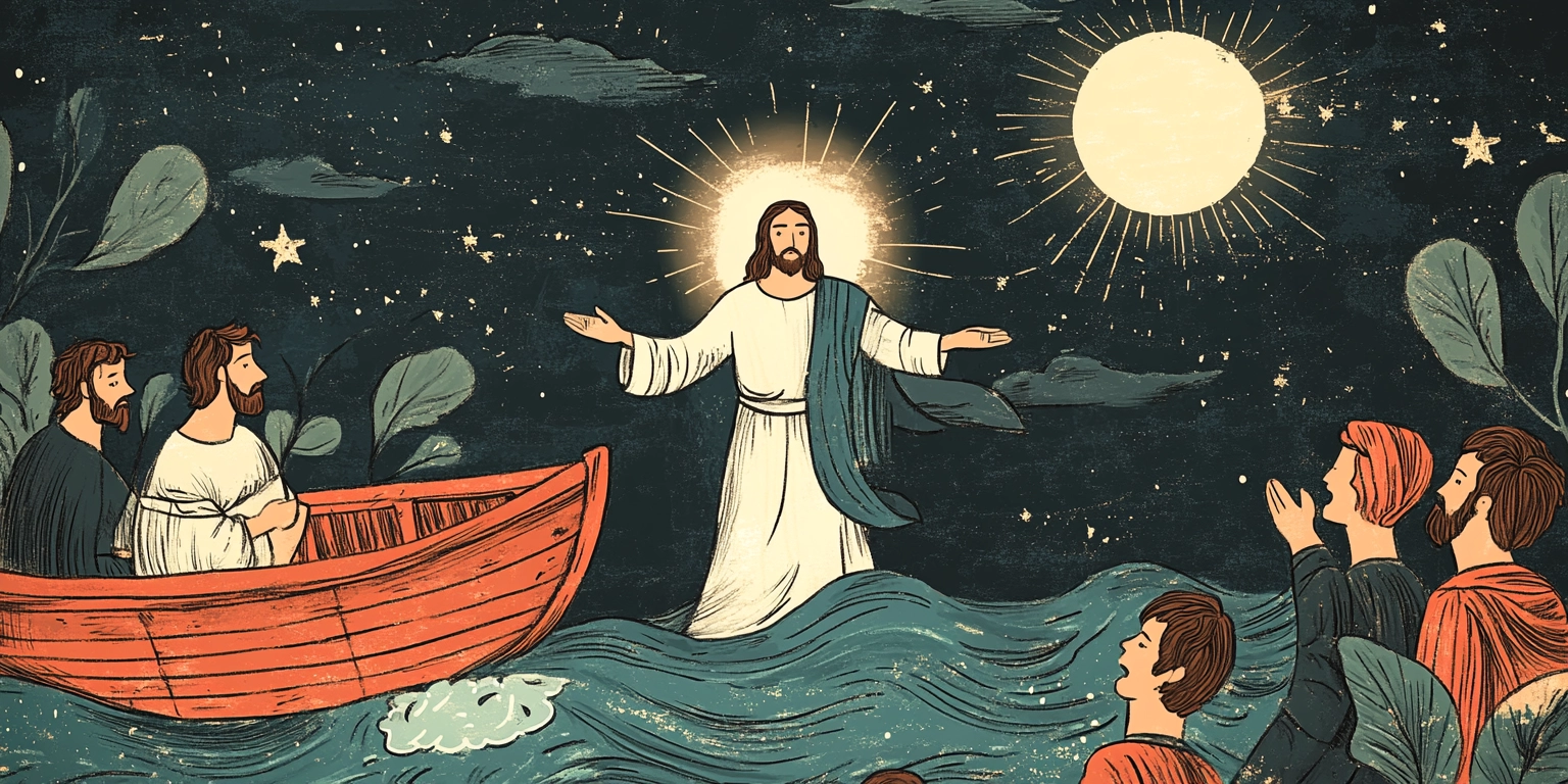 20250320 a renaissance style painting of jesus walking calm u0