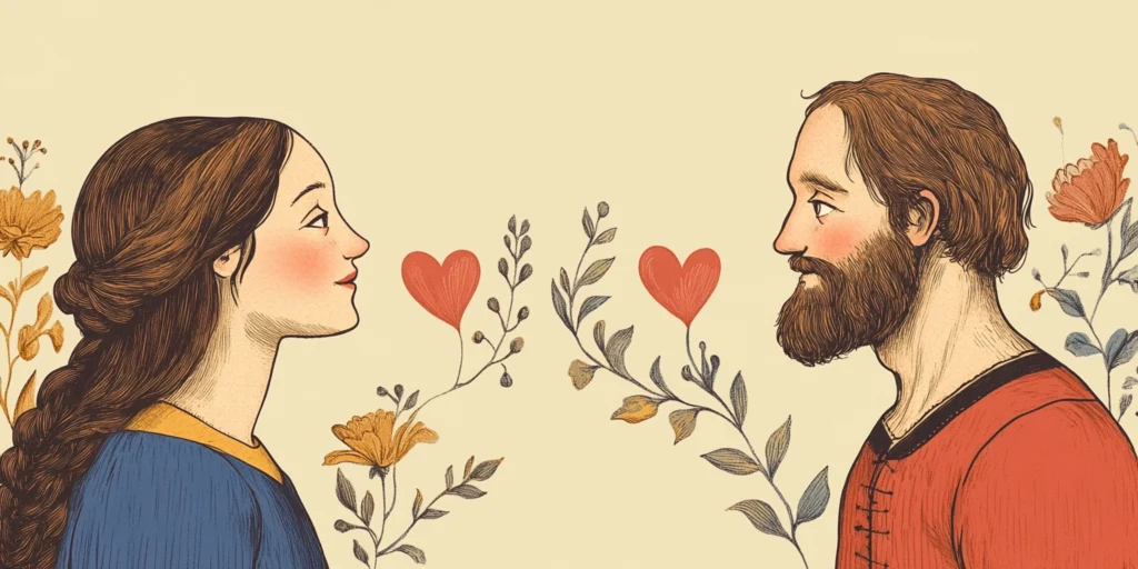 20250321 a couple in historical clothing looking at each ot u0