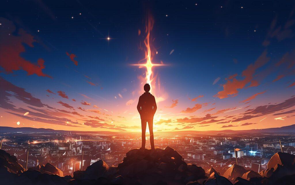 Como Podemos Reconciliar a Soberania de Deus com o Livre-Arbítrio Humano? 1 ai generated, nature, man, peak, sunset, young, freedom, freedom, freedom, freedom, freedom, freedom