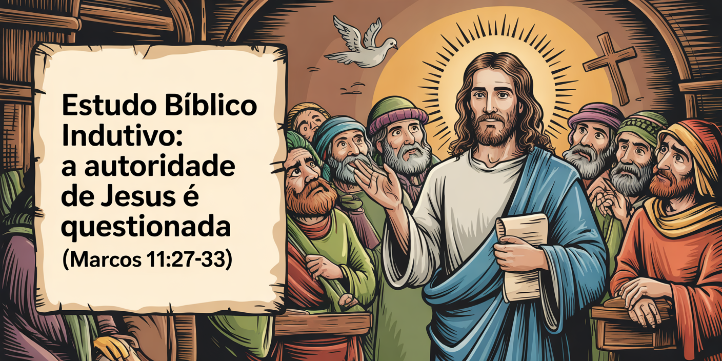 Estudo Bíblico Indutivo: A Autoridade de Jesus é Questionada (Marcos 11:27-33) 1 A doodle illustration with medieval wood 2rs ruuer9q9hepv id3hw 20jdo0latm wrzkb9y23sg
