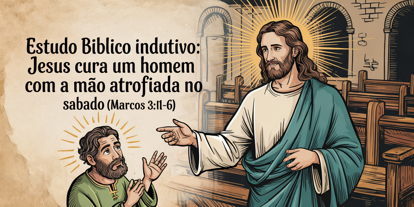 Estudo Bíblico Indutivo: Jesus Cura um Homem com a Mão Atrofiada no Sábado (Marcos 3:1-6) 1 A doodle illustration with medieval wood ydsbirsrrh msyd75aa1kq s9z2ejg7rvqhfp4jouxspa