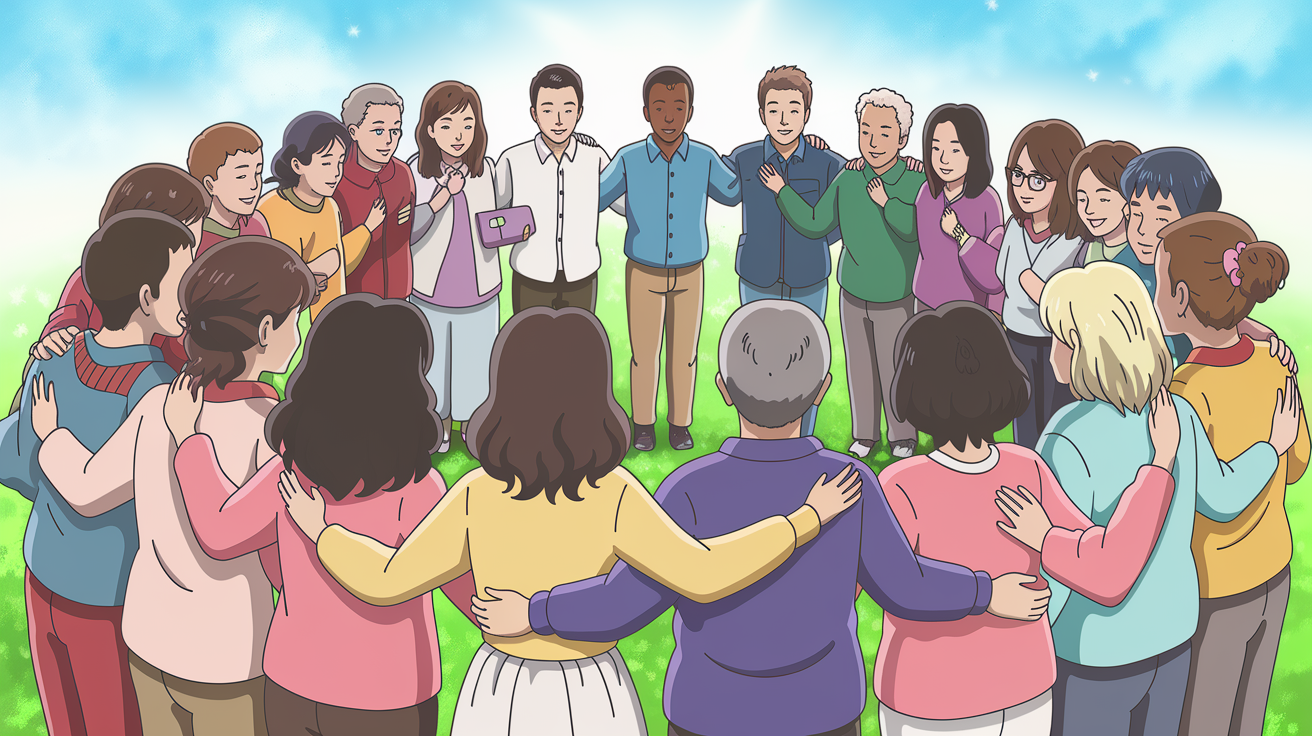 A heartwarming scene of unity and compas 1chum6uptzqla pib6glzq e qbkipksncbgocfkrabvg