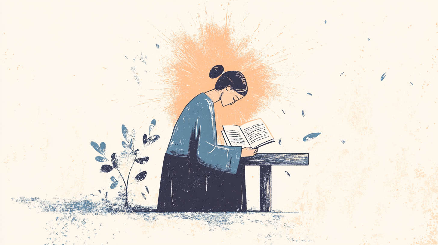 Diegon83 a serene and reverent depiction of a believer in pra bbd7025a 2362 46a7 b9dd e980d1b6ff7e 0