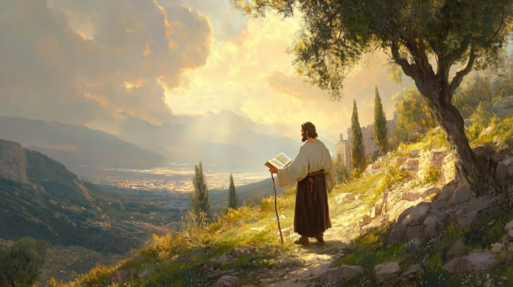 Diegon83 a serene and uplifting biblical scene depicting the 8efda090 3a5c 427d b08e 0b593163db3e 0