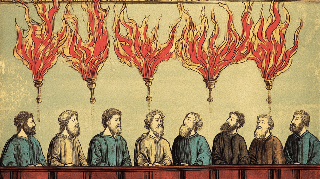 O Que Significa "Ser Revestido do Poder do Alto" em Lucas 24:49? 10 Diegon83 the pentecost event in a vibrant christian gathering 74a76c40 f321 4792 8505 b45dad804468 2