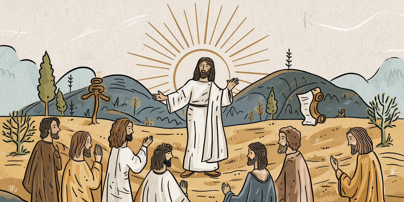 O Reino dos Céus conforme Jesus 1 Hand drawn illustration with a warm text gbejaeltqsibbgkpxb7tq dwqcp sot4ylih6ryfjkmw
