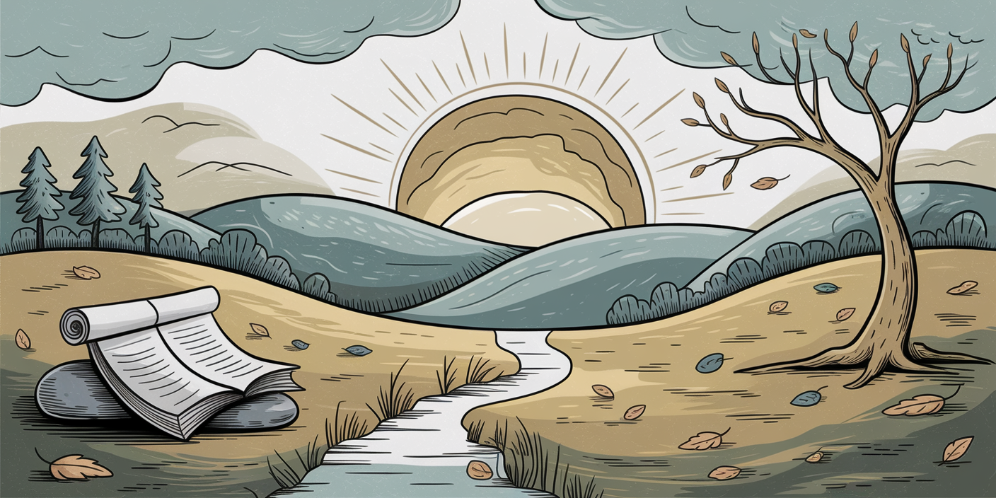 Hand drawn illustration with a warm text 5dgidl5iq qn4d3hazt g tmuhffz3q ynflxvij rng