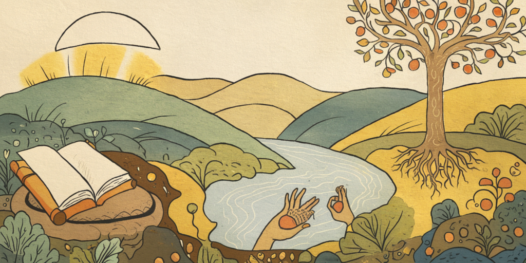 Hand drawn illustration with a warm text ro6m 8piqsiyfnwccaelwg jdfpgtuesmkfj32zzcr1qw