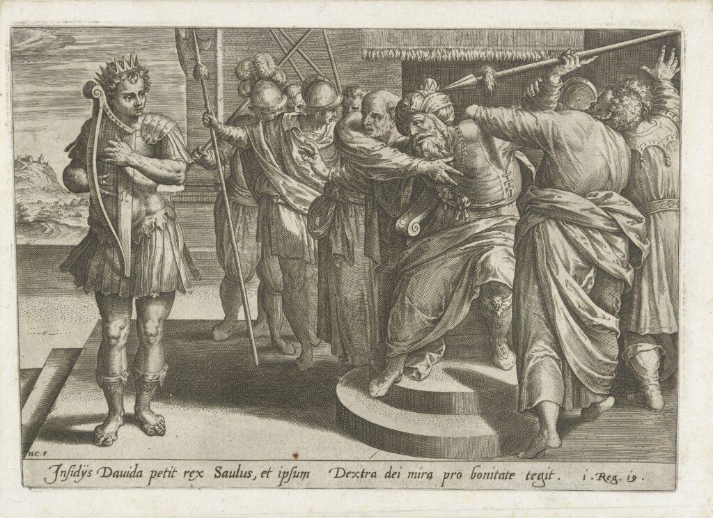 Saul probeert david te doden david en saul (serietitel), rp p ob 76.775